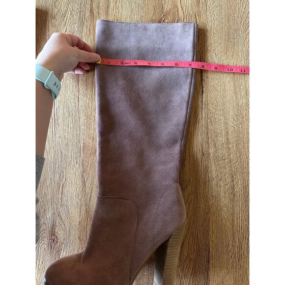Colin Stuart Blush Suede Knee High Boots Size 7.5 - Picture 7 of 7